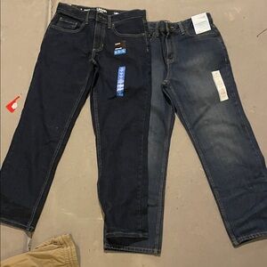 Kids urban cat and Jack Blue Straight-Leg Jeans 12 husky